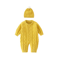 Load image into Gallery viewer, Baby Unisex Solid Color Crochet Knitwear Jumpsuits Wholesale 220819219
