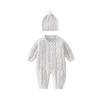 Load image into Gallery viewer, Baby Unisex Solid Color Crochet Knitwear Jumpsuits Wholesale 220819219
