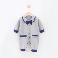 Load image into Gallery viewer, Baby Boys Bow Crochet Knitwear Jumpsuits Wholesale 220819232
