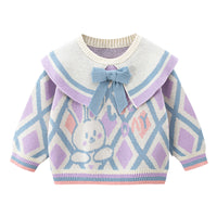 Load image into Gallery viewer, Baby Kid Girls Cartoon Bow Crochet Sweaters Knitwear Wholesale 220819243

