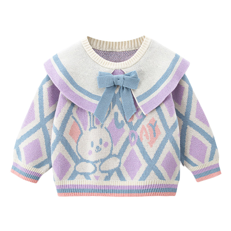Baby Kid Girls Cartoon Bow Crochet Sweaters Knitwear Wholesale 220819243