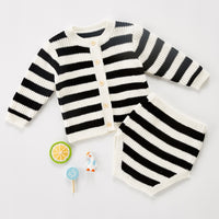 Load image into Gallery viewer, Baby Boys Striped Crochet Knitwear Rompers Wholesale 220819250
