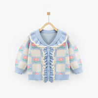 Load image into Gallery viewer, Baby Kid Girls Flower Cartoon Crochet Cardigan Wholesale 220819256
