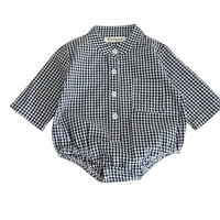 Load image into Gallery viewer, Baby Boys Checked Rompers Wholesale 220819301
