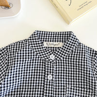 Load image into Gallery viewer, Baby Boys Checked Rompers Wholesale 220819301
