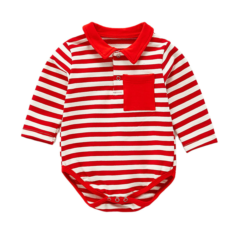 Baby Boys Striped Rompers Wholesale 22081932