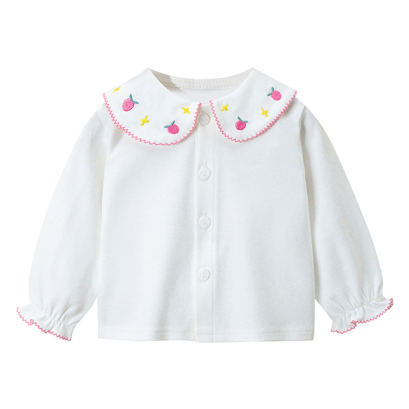 Baby Kid Girls Fruit Animals Embroidered Tops Wholesale 220819321