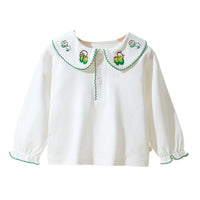Load image into Gallery viewer, Baby Kid Girls Fruit Animals Embroidered Tops Wholesale 220819321
