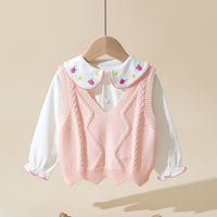Load image into Gallery viewer, Baby Kid Girls Fruit Animals Embroidered Tops Wholesale 220819321
