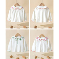 Load image into Gallery viewer, Baby Kid Girls Fruit Animals Embroidered Tops Wholesale 220819321
