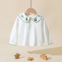 Load image into Gallery viewer, Baby Kid Girls Fruit Animals Embroidered Tops Wholesale 220819321
