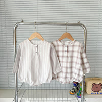 Load image into Gallery viewer, Baby Boys Striped Checked Rompers Wholesale 220819349
