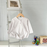 Load image into Gallery viewer, Baby Boys Striped Checked Rompers Wholesale 220819349
