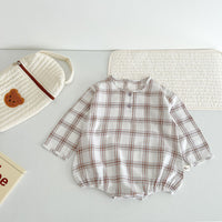 Load image into Gallery viewer, Baby Boys Striped Checked Rompers Wholesale 220819349
