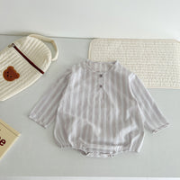Load image into Gallery viewer, Baby Boys Striped Checked Rompers Wholesale 220819349
