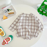 Load image into Gallery viewer, Baby Boys Striped Checked Rompers Wholesale 220819349
