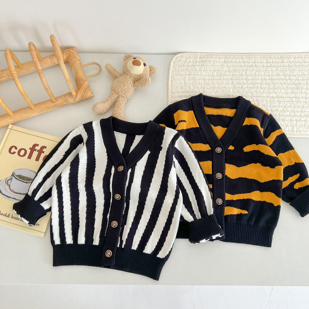 Baby Boys Zebra Print Cardigan Wholesale 220819363