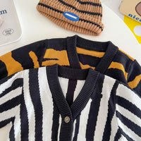 Load image into Gallery viewer, Baby Boys Zebra Print Cardigan Wholesale 220819363
