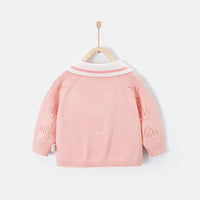Load image into Gallery viewer, Baby Kid Girls Striped Crochet Cardigan Wholesale 220819366
