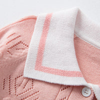 Load image into Gallery viewer, Baby Kid Girls Striped Crochet Cardigan Wholesale 220819366
