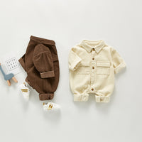Load image into Gallery viewer, Baby Girls Solid Color Jumpsuits Wholesale 22081937
