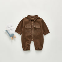 Load image into Gallery viewer, Baby Girls Solid Color Jumpsuits Wholesale 22081937

