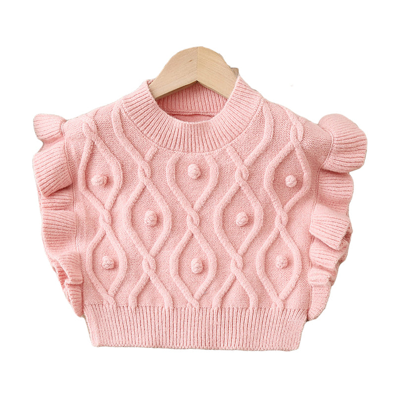 Baby Kid Girls Solid Color Sweaters Wholesale 220819371