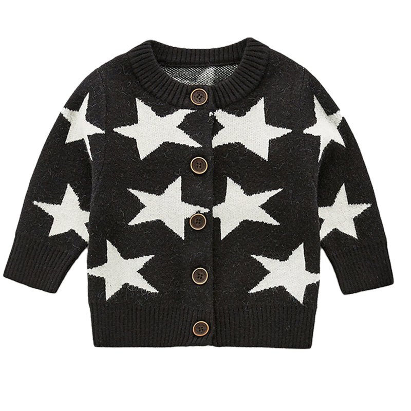 Baby Boys Star Crochet Cardigan Knitwear Wholesale 22081938