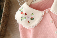 Load image into Gallery viewer, Baby Kid Girls Flower Embroidered Cardigan Knitwear Wholesale 220819409
