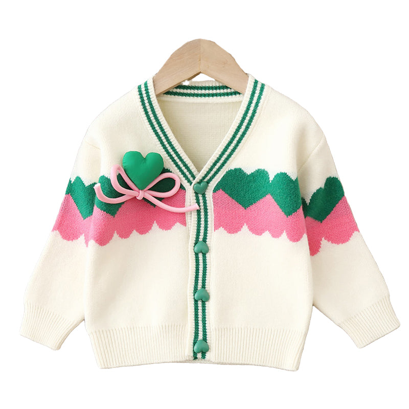 Baby Kid Girls Love heart Print Cardigan Wholesale 220819440