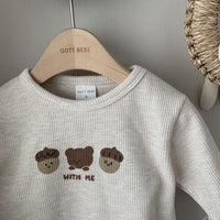 Load image into Gallery viewer, Baby Unisex Animals Cartoon Muslin&amp;Ribbed Print Tops Wholesale 220819453
