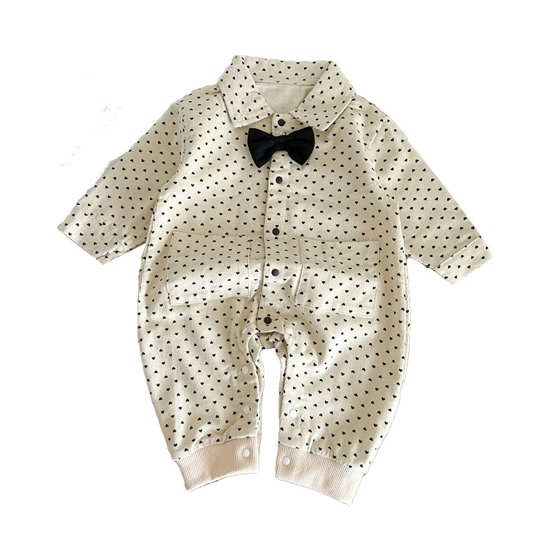 Baby Boys Polka dots Bow Jumpsuits Wholesale 220819466