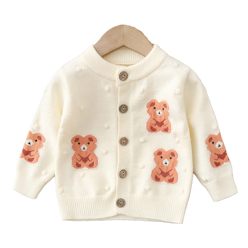 Baby Kid Girls Animals Cartoon Cardigan Knitwear Wholesale 220819471