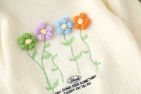 Load image into Gallery viewer, Baby Kid Girls Letters Flower Embroidered Sweaters Wholesale 220819473
