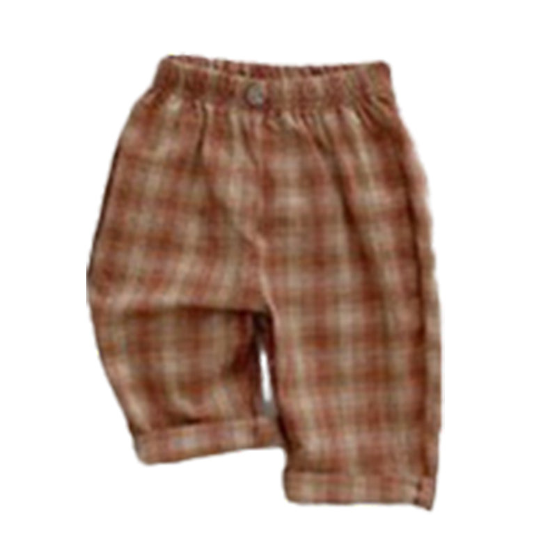 Baby Boys Checked Pants Wholesale 220819488