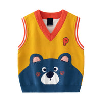 Load image into Gallery viewer, Kid Boys Color-blocking Cartoon Crochet Alphabet Vests Waistcoats Wholesale 220819498
