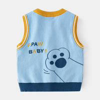Load image into Gallery viewer, Kid Boys Color-blocking Cartoon Crochet Alphabet Vests Waistcoats Wholesale 220819498
