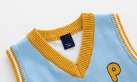 Load image into Gallery viewer, Kid Boys Color-blocking Cartoon Crochet Alphabet Vests Waistcoats Wholesale 220819498
