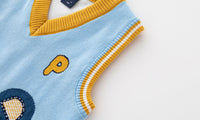 Load image into Gallery viewer, Kid Boys Color-blocking Cartoon Crochet Alphabet Vests Waistcoats Wholesale 220819498
