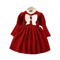Load image into Gallery viewer, Baby Kid Girls Solid Color Bow Dresses Wholesale 220819501

