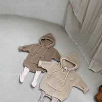 Load image into Gallery viewer, Baby Kid Unisex Solid Color Crochet Rompers Wholesale 220819518
