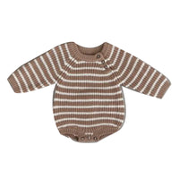 Load image into Gallery viewer, Baby Kid Unisex Striped Crochet Rompers Wholesale 220819520
