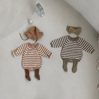 Load image into Gallery viewer, Baby Kid Unisex Striped Crochet Rompers Wholesale 220819520
