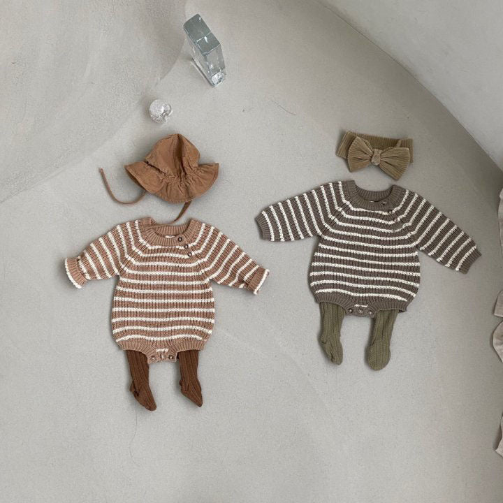 Baby Kid Unisex Striped Crochet Rompers Wholesale 220819520