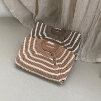 Load image into Gallery viewer, Baby Kid Unisex Striped Crochet Rompers Wholesale 220819520
