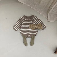 Load image into Gallery viewer, Baby Kid Unisex Striped Crochet Rompers Wholesale 220819520
