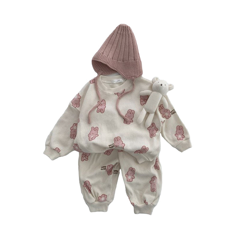 2 Pieces Set Baby Kid Unisex Letters Animals Print Tops And Pants Wholesale 220819571