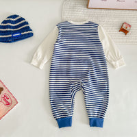 Load image into Gallery viewer, Baby Kid Unisex Striped Animals Jumpsuits Wholesale 220819588
