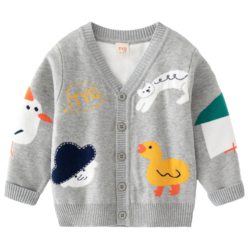 Baby Kid Boys Animals Crochet Cardigan Wholesale 220819598