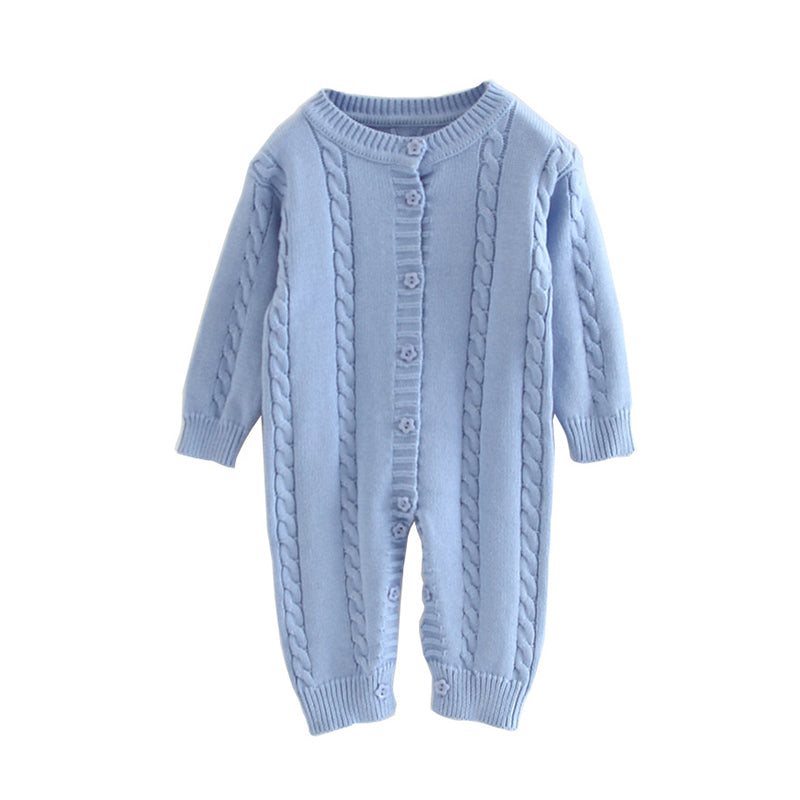 Baby Unisex Solid Color Jumpsuits Wholesale 22082308